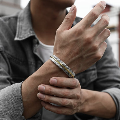 [On Mega Sale]Handcrafted Silver Feather Bracelets