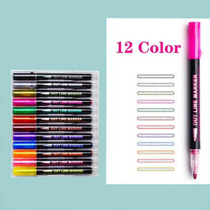 Amazing Handwriting With Outline Marker Set
