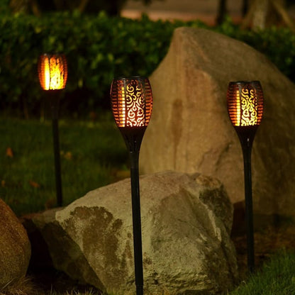 Outdoor Solar Flame Torch Lights