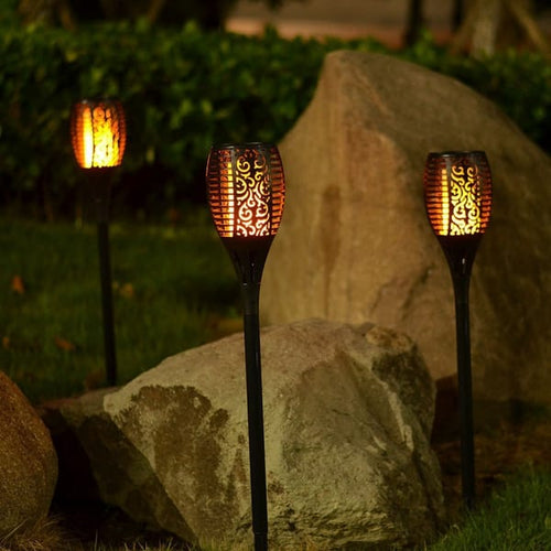Outdoor Solar Flame Torch Lights