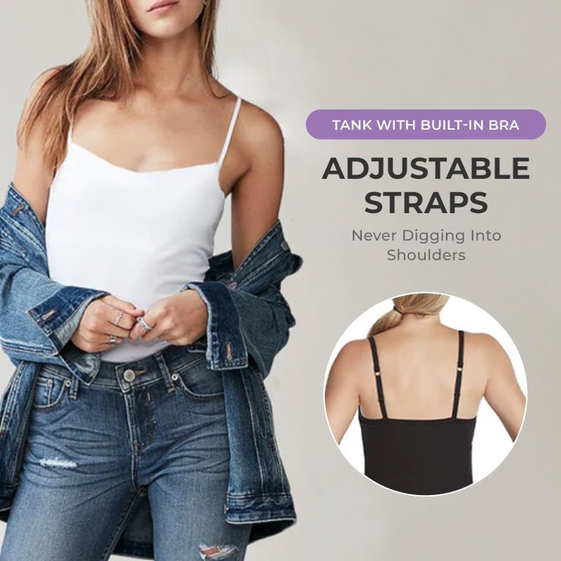 [On Mega  Sale Ongoing!]Tank With Built-In Bra