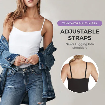 [On Mega  Sale Ongoing!]Tank With Built-In Bra