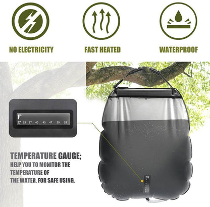 [Affordable and Portable]20 L / 5 Gallons Portable Camping Solar Shower