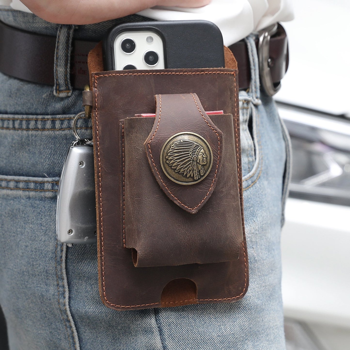 [40% OFF]Premium Leather Phone Belt Bag
