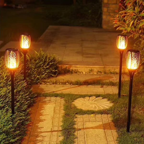 Outdoor Solar Flame Torch Lights
