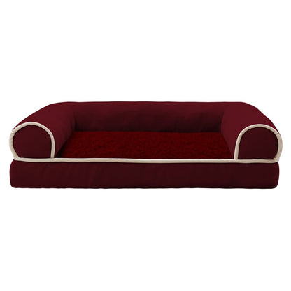 Sofa Dog Bed - Faux Fur & Velvet